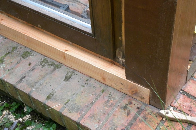 Reparatur eines Wintergartens